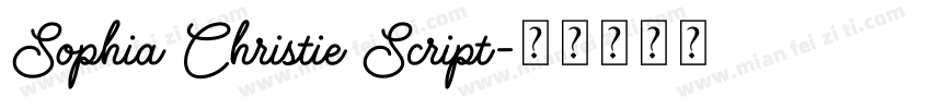 Sophia Christie Script字体转换